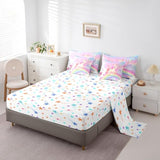 Feelyou Unicorn Girls Bed in a Bag King Rainbow Kids Pink Unicorn Comforter Set with Sheets Kawaii Cute Stars 7 Piece Bedding Set Teens Children Adults Cartoon Unicorn Room Decor All Season Feelyou