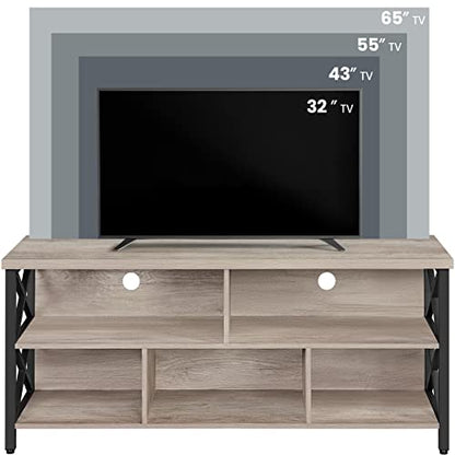 Yaheetech 4 Pieces Living Room Table Sets - Includes TV Stand with Storage for 65 in TV, Lift-top Coffee Table with Baskets, 2 Set End Side Table for Home, Gray - WoodArtSupply