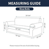 Cupuamon 2026 New Stretch Sofa Slipcovers Couch Cover for 3 Cushion Furniture Protector Sofa Covers with Elastic Bottom Jacquard Fabric Small Checks for Pets, Kids -Sofa, Black Cupuamon