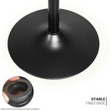 MoNiBloom 23.5" Round Cocktail Bar Table with Metal Base, Rotatable Tall Bistro Pub Table with Adjustable Height Brown Marble Texture Top Counter Bar for Kitchen Dining Room Living Room MoNiBloom