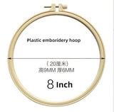 Embroidery Starter Kits with Rose Pattern and Instructions, Plastic Embroidery Hoops,Threader,Color Threads and Needles,Embroidery Kit for Beginners(N1074)