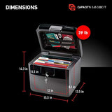 SentrySafe Black Fireproof and Waterproof Safe, File Folder and Document Box with Key Lock, Ex. 14.3 x 15.5 x 13.5 inches, HD4100 SentrySafe