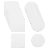 UUYYEO 40 Pcs Felt Car Air Freshener Blanks Sublimation Air Freshener Blank Sheets Car Air Freshener Scent Pads Sublimation Blank Pendants Hanging Ornament Blanks Square and Round UUYYEO