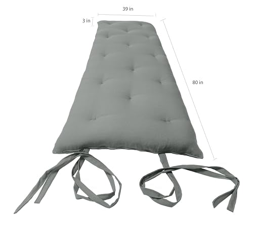 Twin Size Traditional Japanese Floor Futon Mattresses, Tatami Foldable Cushion Mats, Yoga, Meditation 80 x 39 x 3 (Gray) D&D Futon Furniture