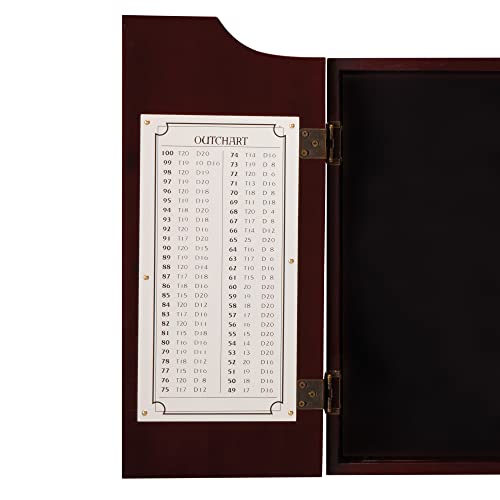 Viper Hudson Sisal/Bristle Steel Tip Dartboard Cabinet, Mahogany Finish Viper