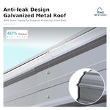 MFSTUDIO Carport 10x15 ft, Outdoor Heavy Duty Metal Shed Carports, Metal Garage Car Shelter Shade Car Port with Galvanized Roof, Frame and Bolts for Cars, Truck and Boats MFSTUDIO
