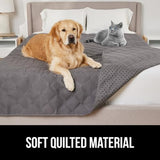 GORILLA GRIP Waterproof Couch Cover for Dogs, Gripped Slip Resistant Backing, Leak Proof Washable Dog Blanket Covers Sofa, Bed, Sectional, Crate, Car, RV Seats, Pet Puppy Essentials, 30x70 Charcoal GORILLA GRIP