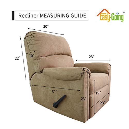 Easy-Going Recliner Stretch Sofa Slipcover Sofa Cover 4-Pieces Furniture Protector Couch Soft with Elastic Bottom Polyester Spandex Jacquard Fabric Small Checks(Recliner,Christmas Red,Large)