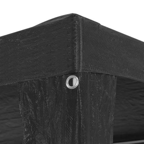 10x40ft Anthracite Party Tent, Heavy-Duty Polyethylene Outdoor Event Shelter with Steel Frame, Waterproof & UV Resistant Traditional Pavilion for Weddings, QZZCED