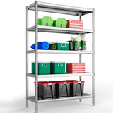 YITAHOME Stainless Steel Shelving Unit 5 Tier, 48"*18"*72" Storage Shelves, Heavy Duty Shelf for Garage Kitchen Office Restaurant Warehouse YITAHOME