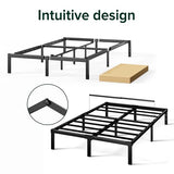 Zinus 14 Inch Elias Metal Platform Bed Frame, Steel Support, No Box Spring Needed, Easy Assembly, Twin Zinus
