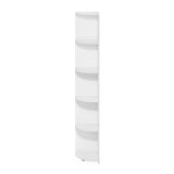 Furinno Econ 5-Tier Corner Shelf Bookcase, Bookshelf, White Furinno
