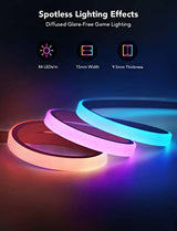 Govee RGBIC Gaming Lights, 10ft Neon Rope Lights Soft Lighting for Gaming Desks, LED Strip Lights Syncing with Razer Chroma, Support Cutting, Smart App Control, Music Sync, Adapter (Only 2.4G Wi-Fi) Govee