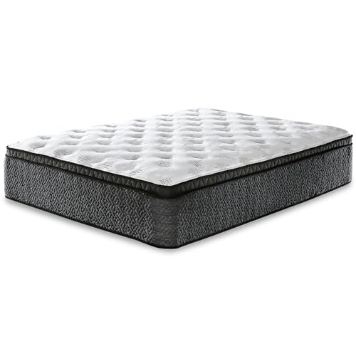 Signature Design by Ashley King Size Ultra Luxury 16 Inch Hyper Cool Euro Top Hybrid Mattress with Cooling Gel Memory Foam