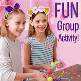 infinity treasures Headband Making kit for Girls, Fashion Headbands for Kids, DIY Hair Accessories Set with Clips and Scrunchies, Arts & Crafts Gift for Ages 5-12 Year Old- 65 pcs infinity treasures