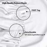 2-Pack Pure Cotton Twin XL Fitted Sheet for Adjustable Bed Split King, 600 TC 16" Deep Pocket Egyptian Cotton Fitted Sheet (2pcs, Twin XL, White) Shunjie.Home