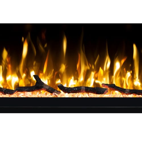 Touchstone Sideline Elite 50" Electric Fireplace with Alexa Built-in - in-Wall Recessed Design - 1500W Heater for Supplemental Warmth - 6 Flame & 10 Ember Bed Color Options - Smart Home Voice Control Touchstone