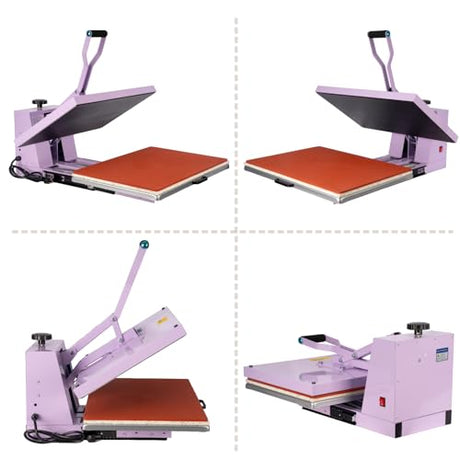 16x24 Heat Press Machine for T Shirts, 1.8-2kw, 72.77lbs High Pressure, Slide Out Sublimation Heat Transfer Press Suitable for Family or Small Business. (Purple, 16x24 Manual) Eonvest