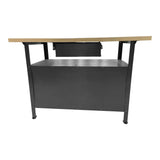 JZD Metal Storage Garage Workbench with Drawer, Wood Worktop, Steel Chest 47.2 x 23.6 x 32.3 Inches JZD