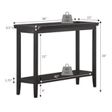Convenience Concepts Ledgewood Console Table 48" - Modern Narrow Sofa Display Accent with Storage Shelf for Transitional, Traditional Living Room, Entryway, Hallway, or Bedroom, Espresso Convenience Concepts