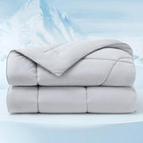 Bedsure Cooling Comforter Queen Size - Cooling Blankets for Hot Sleepers, Lightweight Comforter for Summer with Dual-Sided Cool Tech, Soft Breathable Cold Blanket for Sleeping, Grey, 88x88 Inches Bedsure