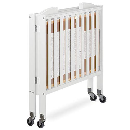 Dream On Me 3-in-1 Folding Portable Crib, White, Large