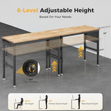 CAMMOO 96" Adjustable Heavy Duty Workbench, 2000 LBS Load Capacity Rubber Wood Work Table with Pegboard, Power Outlets, Work Bench for Garage, Workshop, Office, Home, Commercial, Ships in 2 Boxes CAMMOO