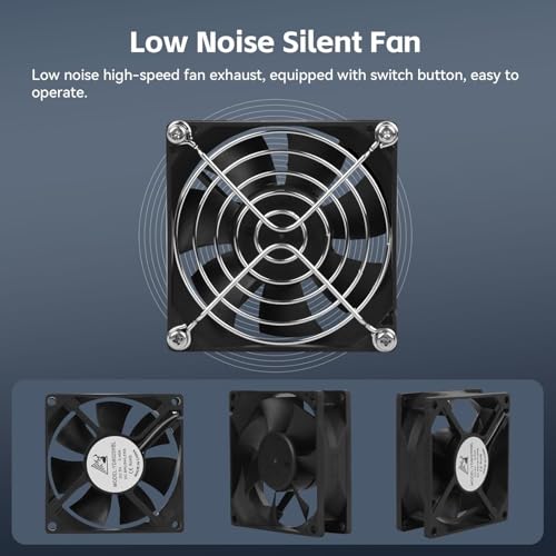 UniTak3D Smoke Exhaust Kit with Efficient Ventilation 4500RPM Fan and Pipe,Exhaust Smoke&Odors,Fan Fume Extraction Kit Exhaust Fan for Laser Engraver and 3D Printer Enclosure Tent Cover UniTak3D