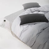 Luxlovery Grey Gradient Comforter Set Queen Grey and White Bedding Set Full Men Women Minimalist Bedding Set Light Gray Soft Breathable Blanket Quilts Gradient Comforter Set Luxlovery