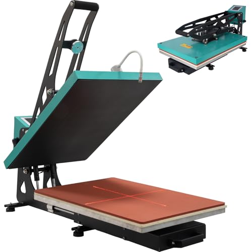 Heat Press Machine for T-Shirts: 2025 Upgraded 16x24 Auto Open Heat Press Slide-Out,Heated Surface with Teflon Non-Stick Coating,110V, 2000W, for DTF on Tshirts, Bags, Cushion(Not for Sublimation) WUMSTOT