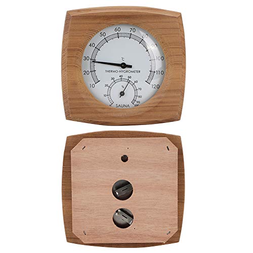 Thermometer Hygrometer Wood Sauna Accessories for Steam Room Cedar Cedar Wood Thermo Hygrometer Sauna Room Indoor Hygrometer Hygrometer Home Sauna Home Hygrometer Indoor Sauna Generic
