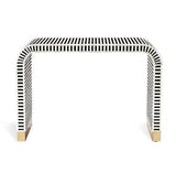 Hansa Bone Inlay Waterfall Console Table Stripe Design Coffee Centre Table(Black&White 30W x 30H x 12D inches), HH0123_30x12 HANSA IT’S WORTH IT