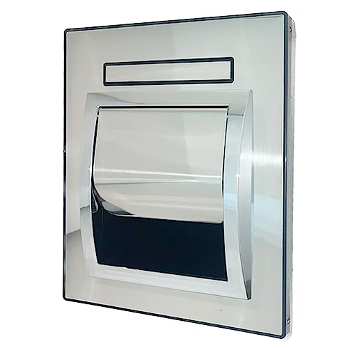 KAISERAUM Recessed Toilet Paper Holder with Pop-Out Shelf, Tissue Paper Roll Holder with Anti-Drop Phone Tray, SUS304 Stainless Steel, Chrome, GP-014TC, Max Toilet Paper Roll Size (4.13x5.5 inches) KR KAISERAUM