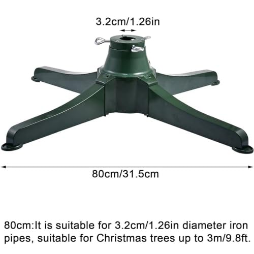 Heavy Duty Rotating Christmas Tree Stand, 360° Base for Artificial Trees Up to 9.8ft (3m), Sturdy Support for Holiday Decor, Easy Assembly & Storage Generic