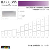 12 Person Rectangle Conference Table with Matte Black Square Metal Base | Scratch-Resistant Laminate | Harmony Series Modular Meeting Tables for Office and Homes | White Cypress - 12' SKUTCHI DESIGNS INC.