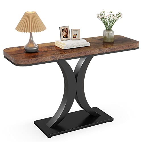 LITTLE TREE Industrial Entryway Console Table, Compact Foyer Hallway Accent Table for Small Space LITTLE TREE