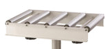 Adjustable Roller Table Stand HTC HRT-10 Super Duty Conveyor Feed Stand With 5 Ball Bearing Rollers , White HTC