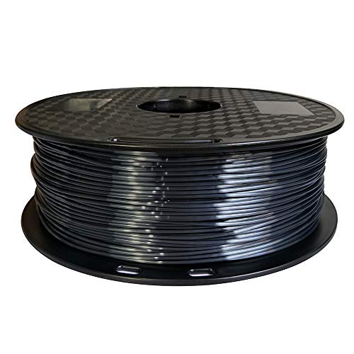 CC3D Silk Black PLA Filament 1.75mm 1KG 3D Printing Filament Silky Black PLA Gloss Shiny Metallic PLA Black 3D Printer Material FDM 3D Printer - WoodArtSupply