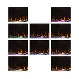 Modern Ember Emory 72-in Smart Electric Fireplace TV Stand | 42” Firebox Heater | Multi-Flame Colors | Remote Control, Alexa/WiFi Enabled | Fits TVs up to 80” | White with Fluted Details Modern Ember