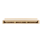 Modern Ember Alfama 60 Inch Fireplace Wood Mantel Shelf with Fluted “Reed” Details | Natural White Oak Wood | Unfinished | DIY Mounting Hardware Included | 60" W x 6" H x 8" D Modern Ember