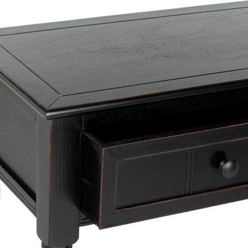 Safavieh American Homes Collection Samantha Distressed/Black 2-Drawer Console Table - WoodArtSupply