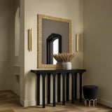 Meridian Furniture 99076Black-T Westfield Collection Art Deco Console Table with Rich Black Oak Finish, Oak Veneer, Mixture of Solid Wood and MDF, 70" W x 18" D x 31" H, Black Meridian Furniture