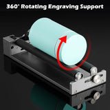 Carverall Rotary Roller with Bracket, Y-axis Rotary Roller 360° Rotation for Cylindrical Objects, Tumbler, Cups, Bottles, Pens, Wine, Laser Rotary Aattachment for Carverall Laser Engraver and Cutter Carverall