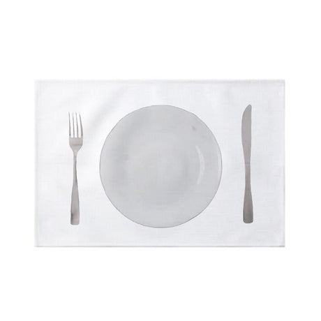 Sublimation Blank White Placemats Wedding Party Linen Placemat Dining Table Place Mat for Kitchen Table Set of 8 ZMvise