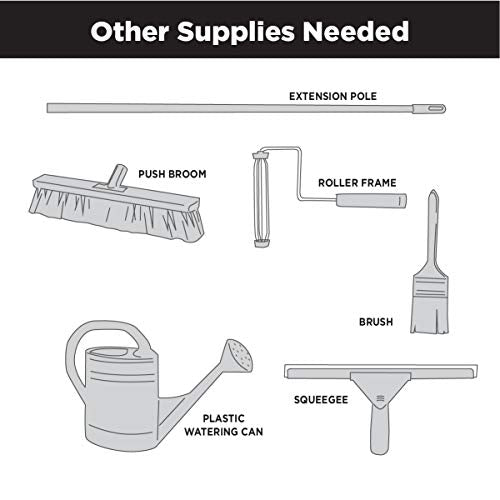 Rust-Oleum 293513 Rocksolid Polycuramine Garage Oil Floor Coating, 2.5 Car Kit, Gray, 180 Fl Oz (Pack of 1) Rust-Oleum