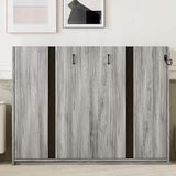 RuiSiSi Modern Metal Horizontal Murphy Bed, Full Size Lift Up Murphy Bed Cabinet, Hidden Wall Bed Foldable Horizontal Murphy Bed for Guest Room, Space Saving, Gray RuiSiSi