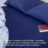 NTBAY Full Fitted Sheet Only - Brushed Microfiber Deep Pocket Fitted Sheet - Soft, Wrinkle-Free, Fade-Resistant, Stain-Resistant, Hotel Quality Fitted Bed Sheet, Navy Blue NTBAY