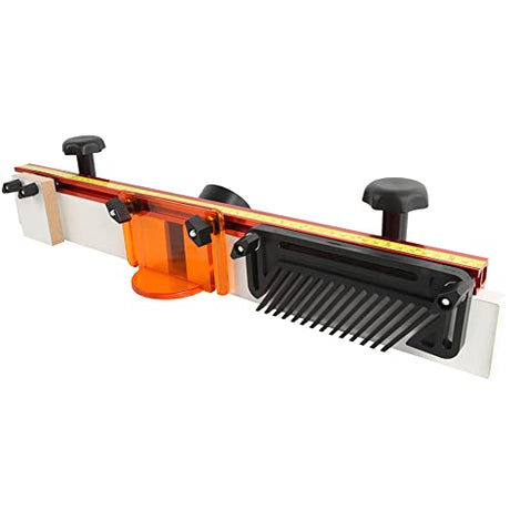 O'SKOOL 24 Inches Long Router Table Fence System with Feather Board, Bit Guard, Adjustable Stop and Dust Port O'SKOOL