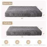 YOSHOOT 8 Inches Futon Mattress, Thick Futons Sofa Bed Couch, Floor Mattress for Adults, Shredded Foam Filling(Frame Not Included), Medium Firm, Full Size YOSHOOT