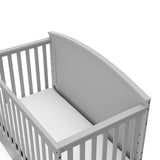 Graco Bellwood 5-in-1 Convertible Crib with Drawer (Pebble Gray) - GREENGUARD Gold Certified, Full-Size Storage Drawer, Converts to Toddler Bed and Full-Size Bed STORK CRAFT
